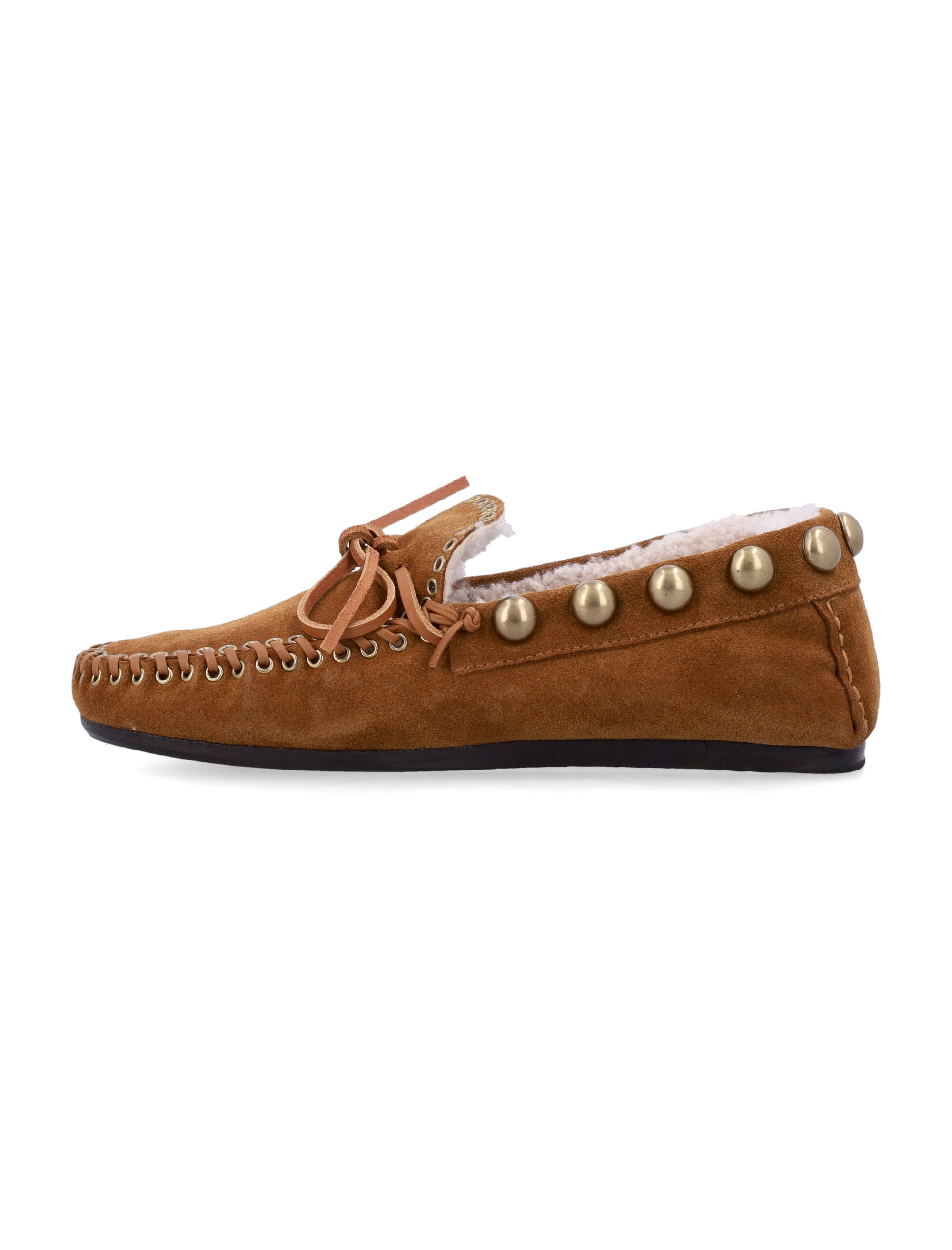 ISABEL MARANT Fitza Shearling Suede Loafers for Women