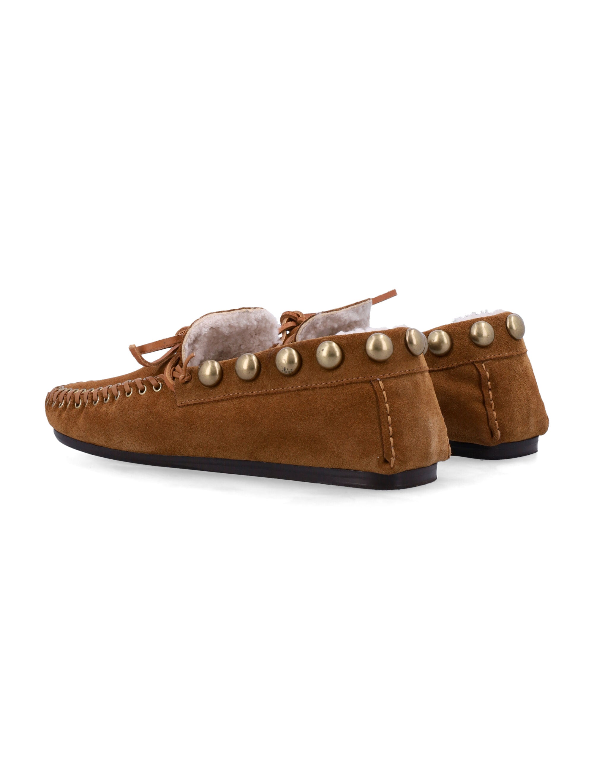 ISABEL MARANT Fitza Shearling Suede Loafers for Women
