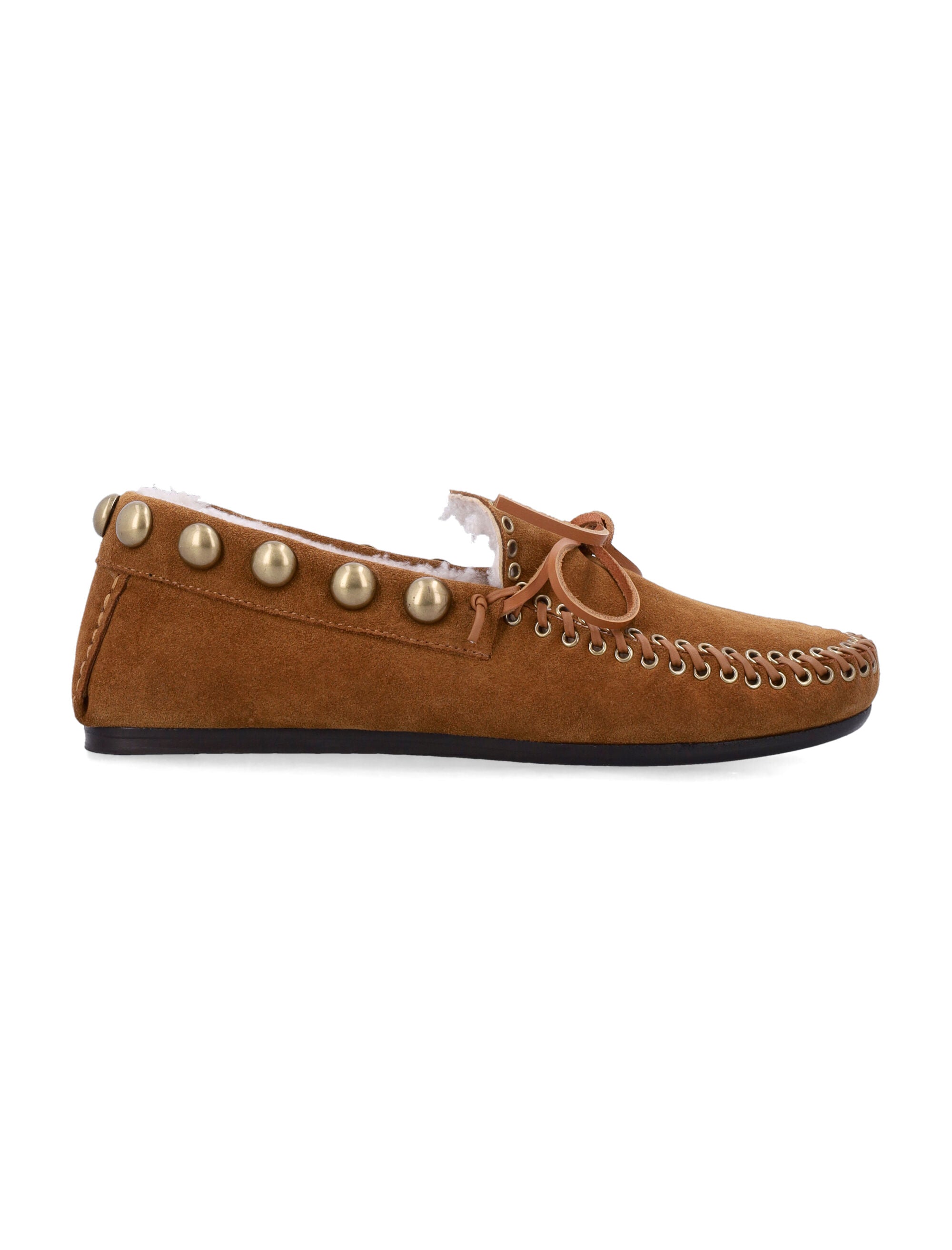 ISABEL MARANT Fitza Shearling Suede Loafers for Women