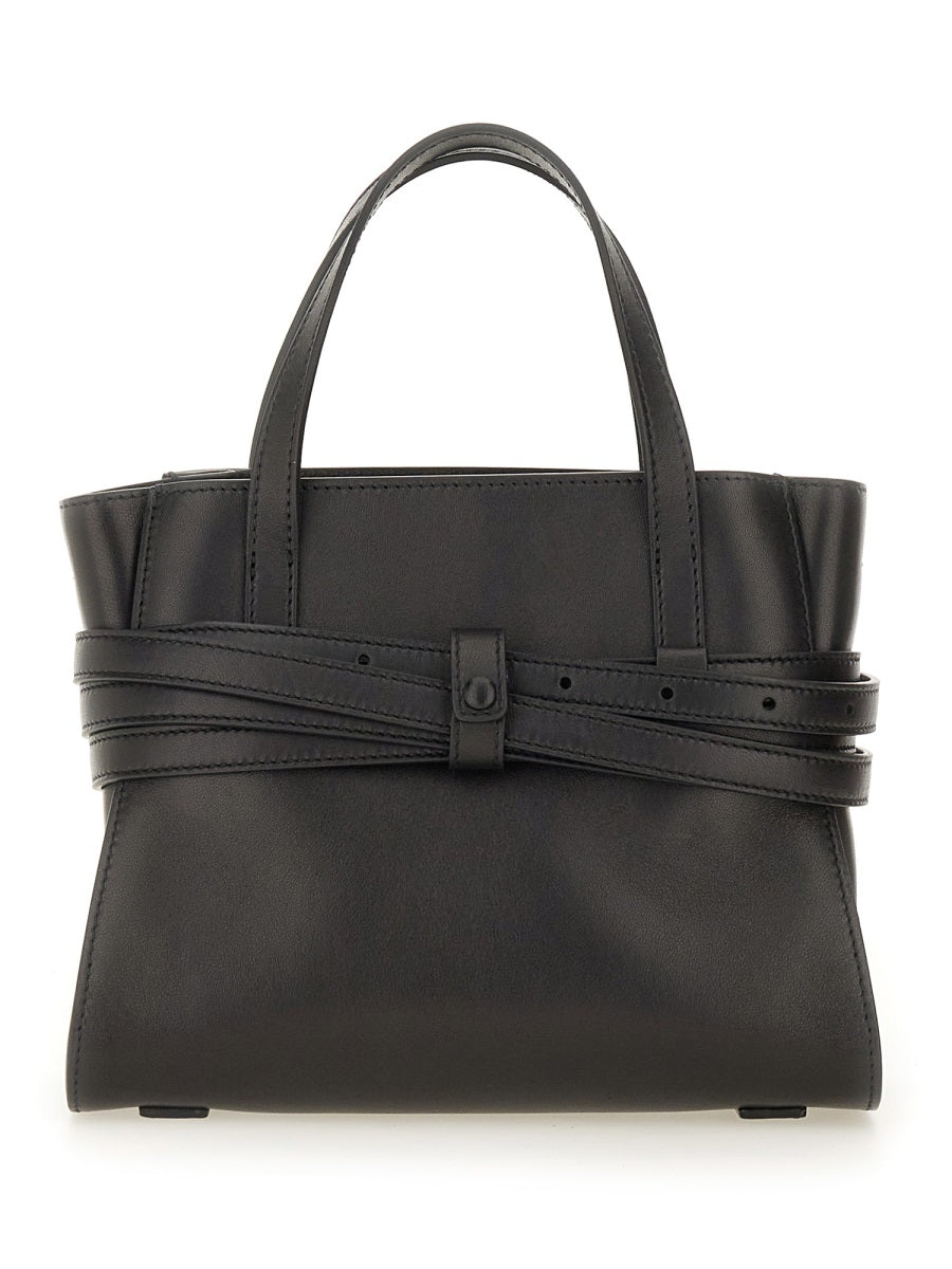 MOSCHINO COUTURE Mini Leather Handbag with Adjustable Strap