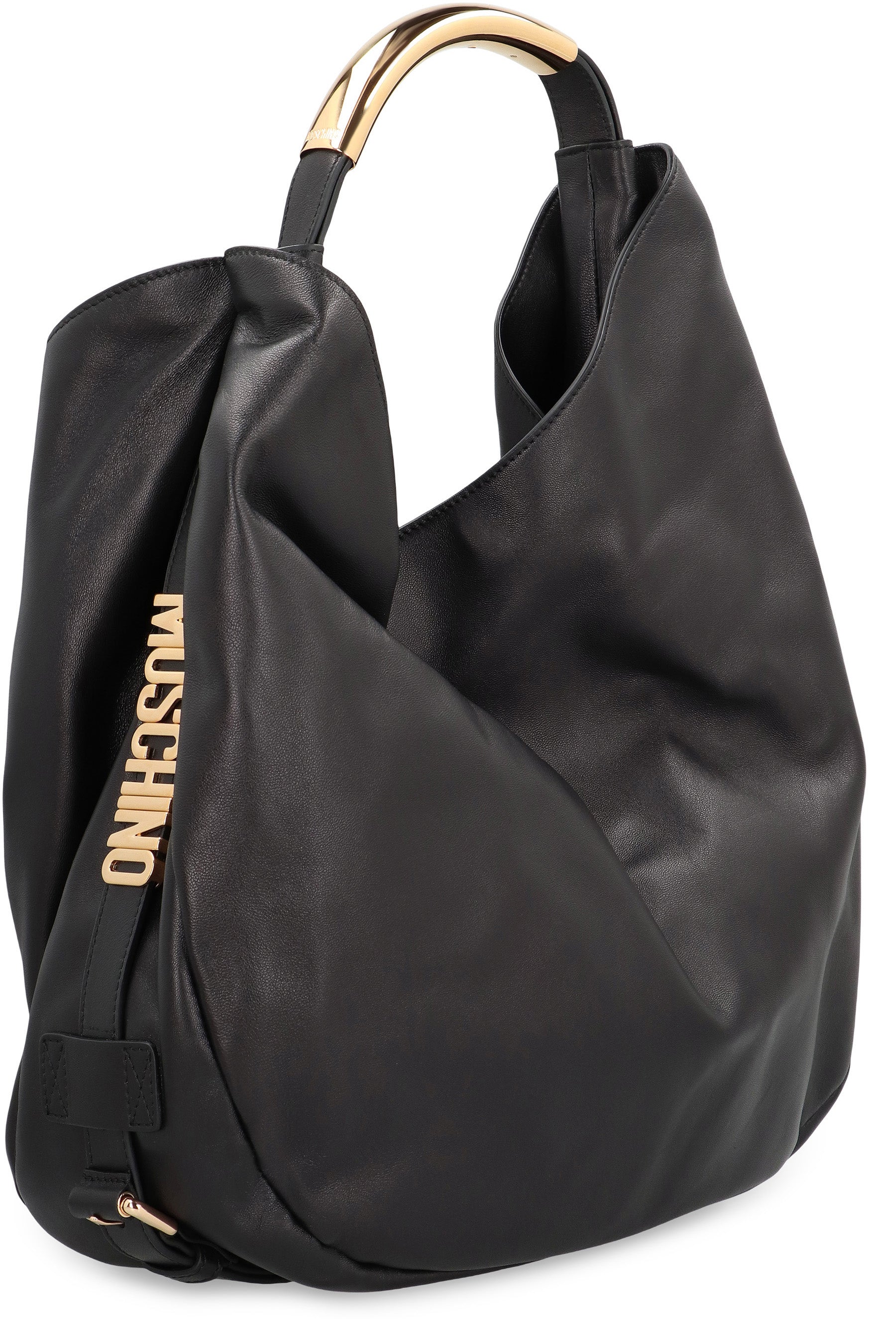 MOSCHINO COUTURE Leather Handbag with Magnetic Fastening - 40x31x11 cm