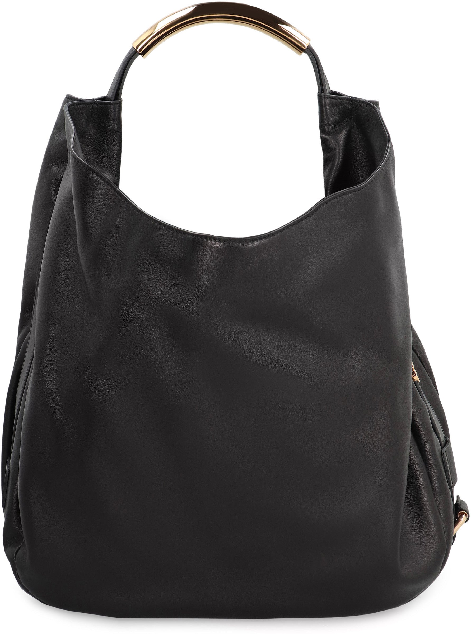 MOSCHINO COUTURE Leather Handbag with Magnetic Fastening - 40x31x11 cm