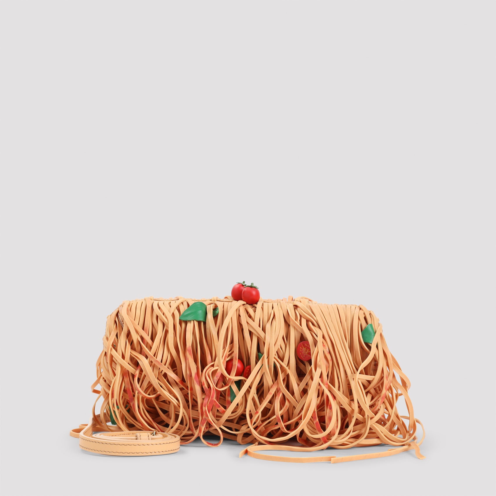 MOSCHINO COUTURE Mini Handbag with Unique Spaghetti Design - 25CM x 13CM x 10CM