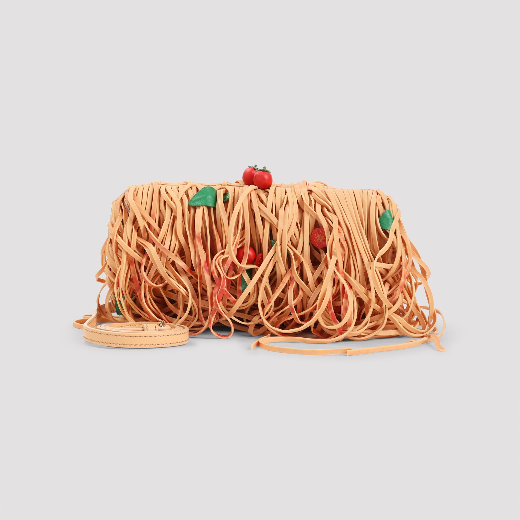 MOSCHINO COUTURE Mini Handbag with Unique Spaghetti Design - 25CM x 13CM x 10CM