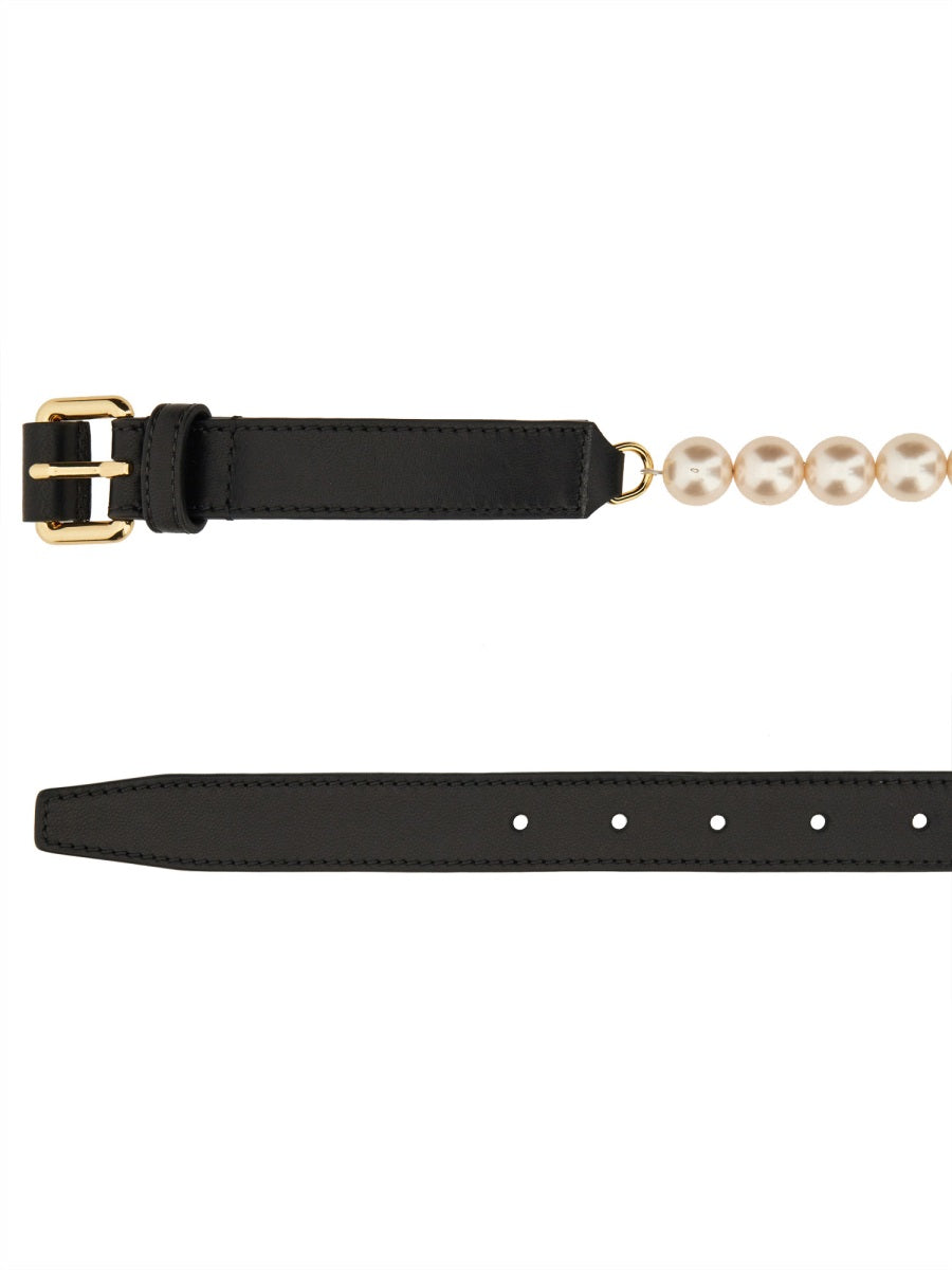 MOSCHINO COUTURE Couture Belt with Pearls