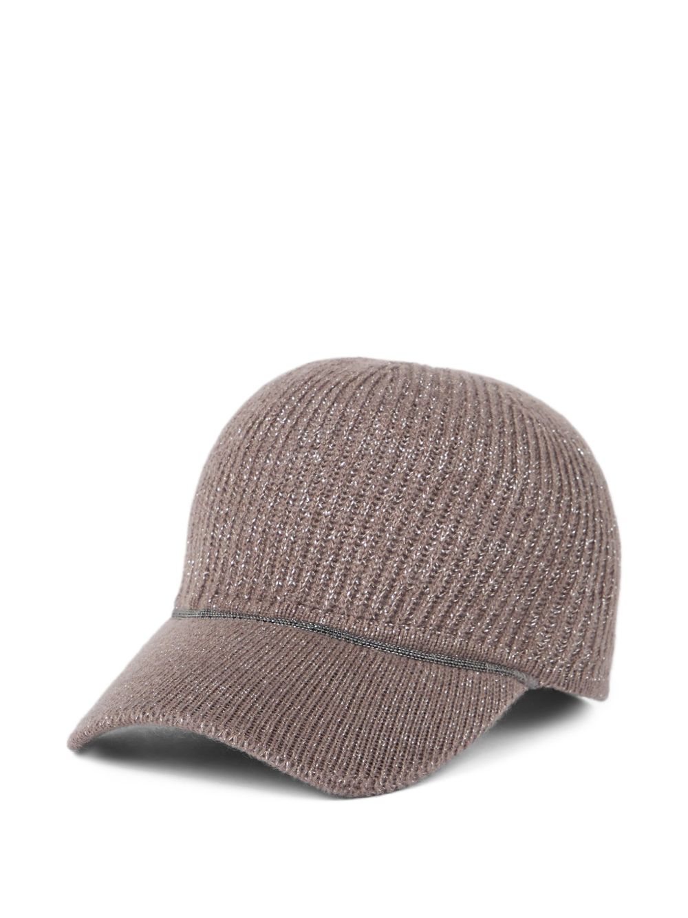 BRUNELLO CUCINELLI Cashmere Baseball Cap with Metallic Flecks