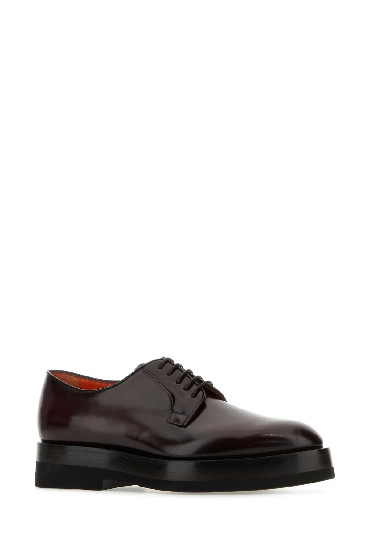 SANTONI Leather Lace-Up Shoes for Men