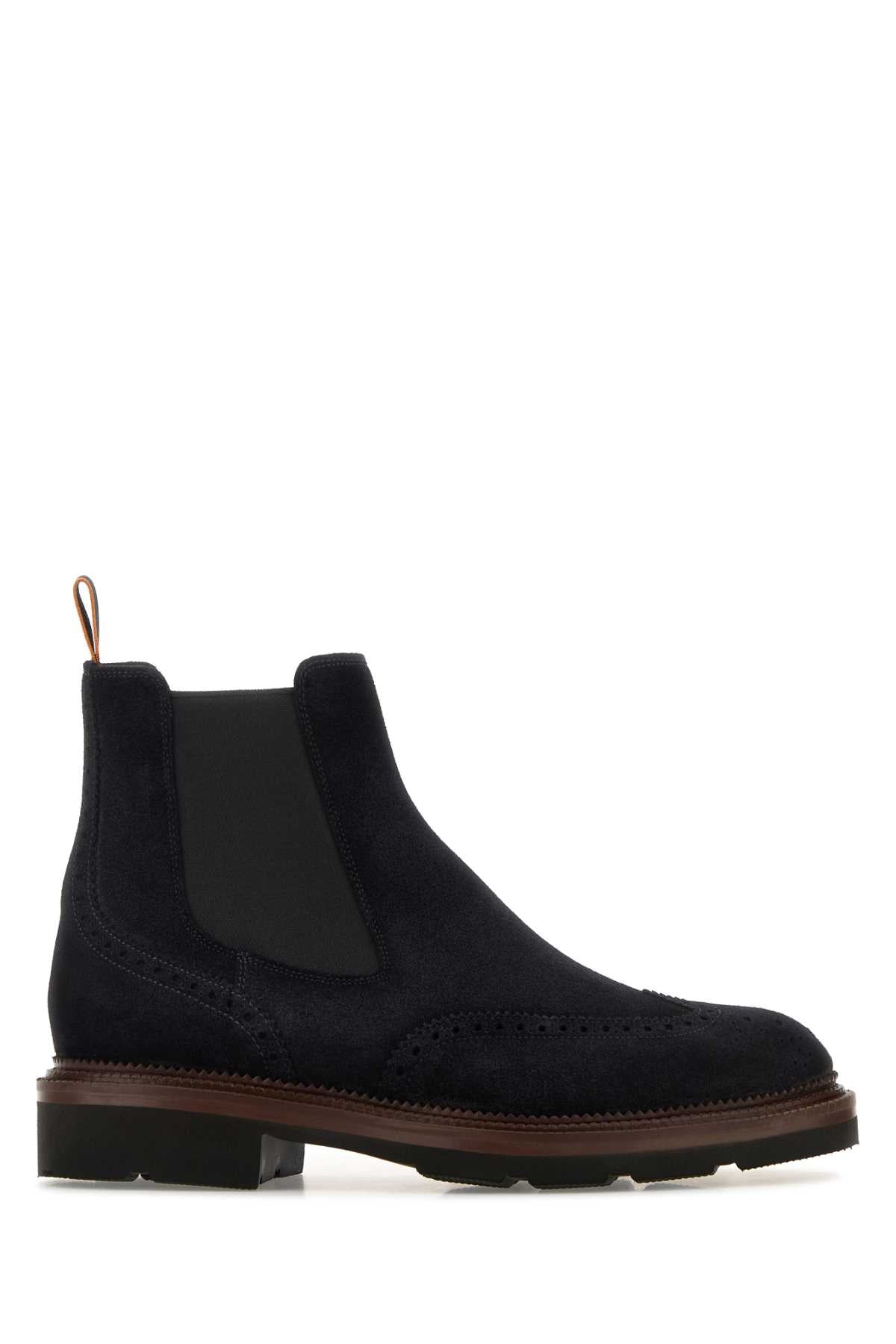 SANTONI Suede Kalama Ankle Boots - Men's