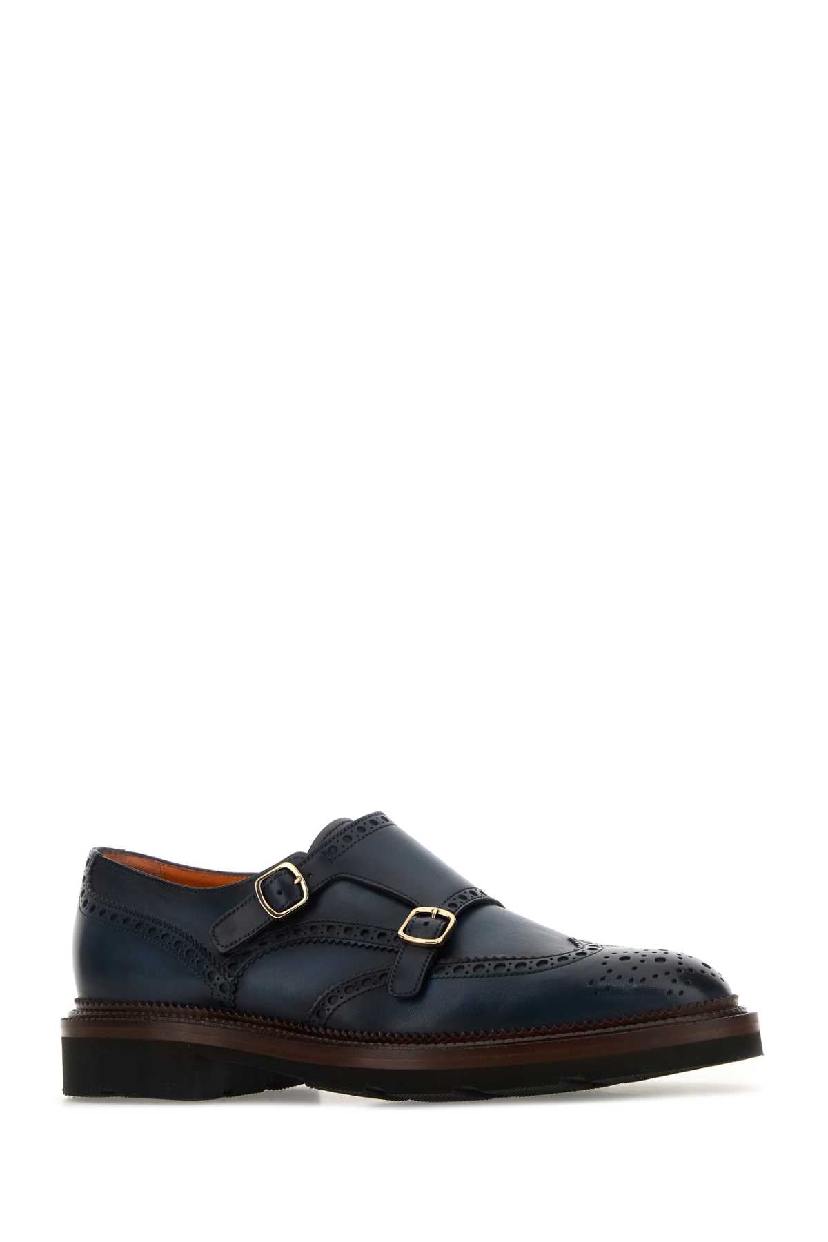 SANTONI Leather Lace-Up Shoes for Men