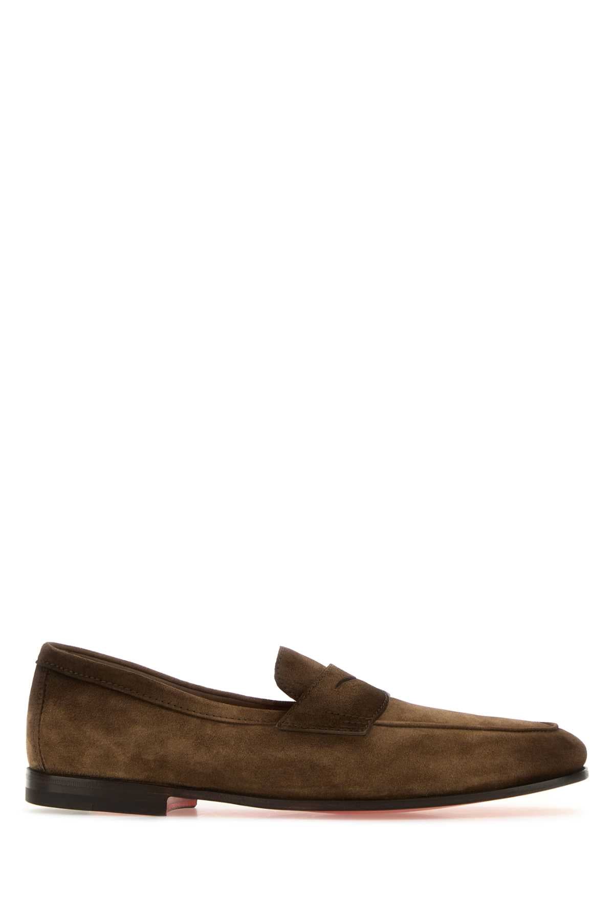 SANTONI Men's Suede Carlos Loafers