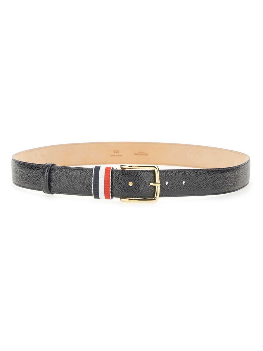 THOM BROWNE Classic Men's Belt with RWB Loop - 3.5 cm