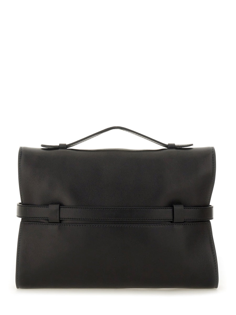 MOSCHINO COUTURE Nappa Leather Tie Me Mini Clutch for Men