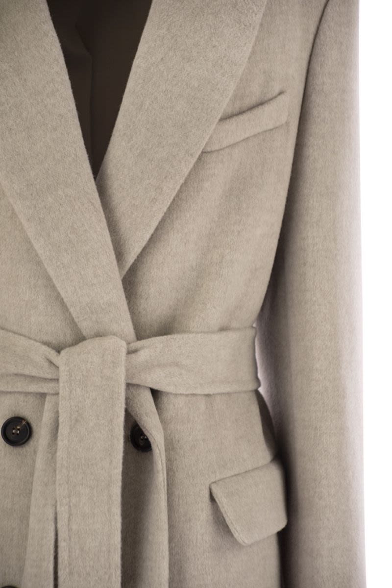 BRUNELLO CUCINELLI Double-Breasted Virgin Wool and Cashmere Jacket