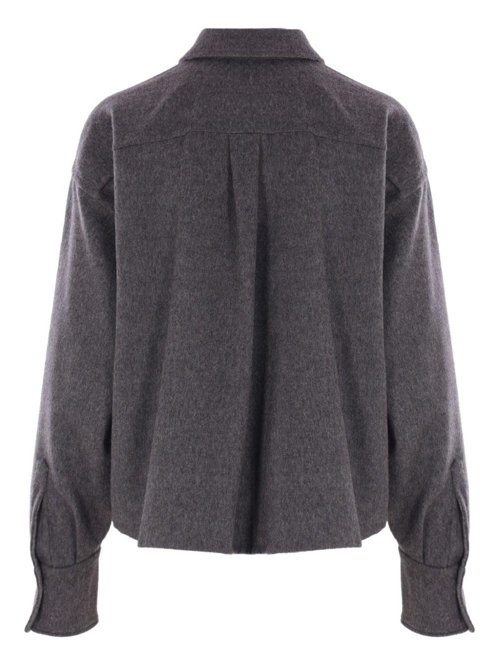 BRUNELLO CUCINELLI Wool Shirt with Horn Buttons for Women - Long Sleeve