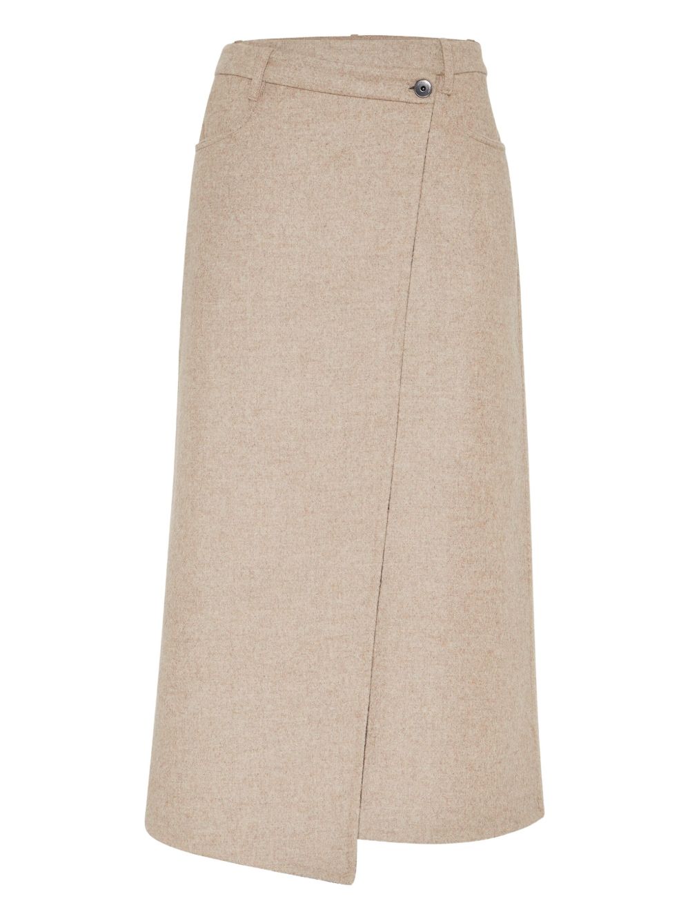 BRUNELLO CUCINELLI Asymmetrical Wrap Skirt for Women - FW25