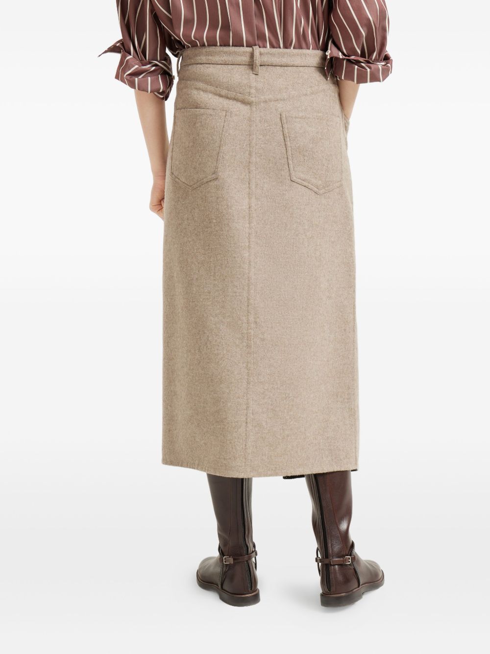 BRUNELLO CUCINELLI Asymmetrical Wrap Skirt for Women - FW25