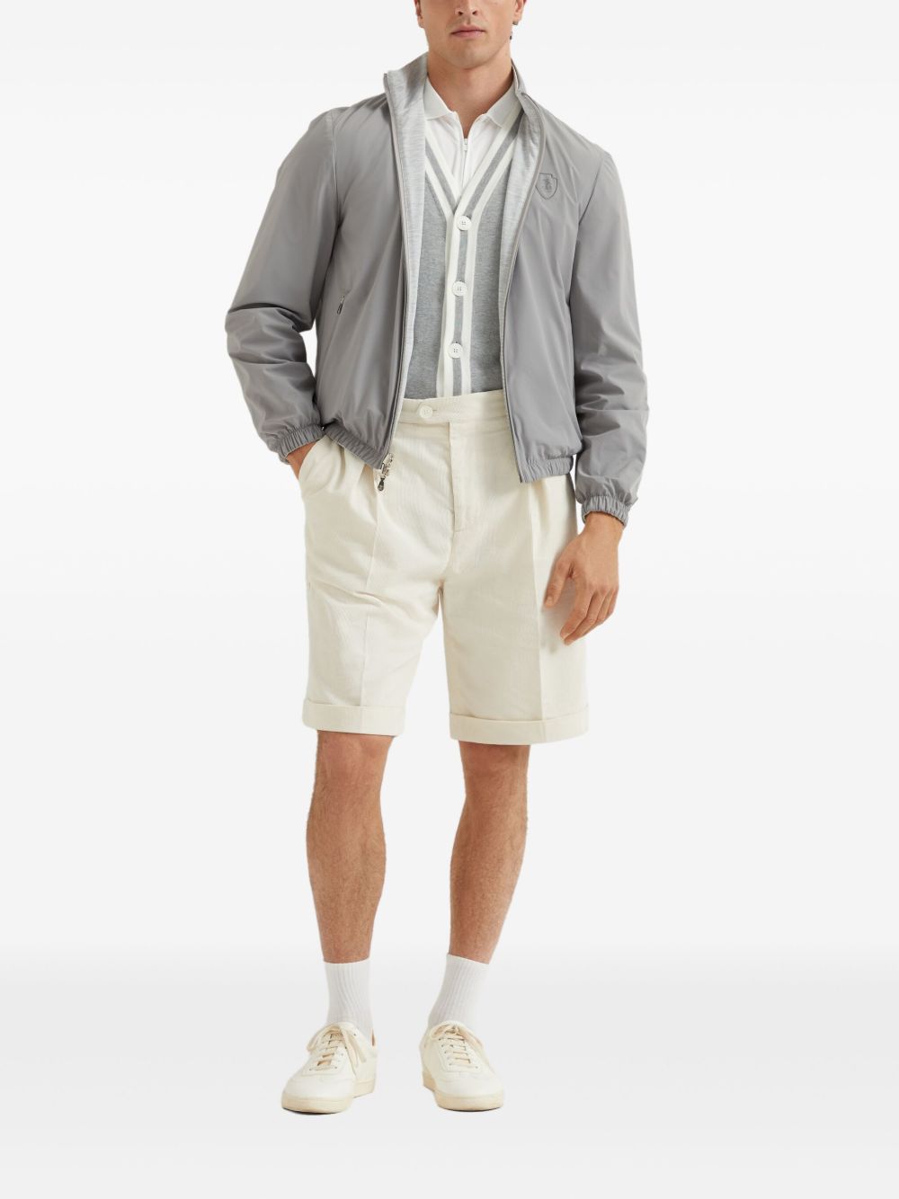 BRUNELLO CUCINELLI Men's Silk Blend Blouson Jacket - FW25