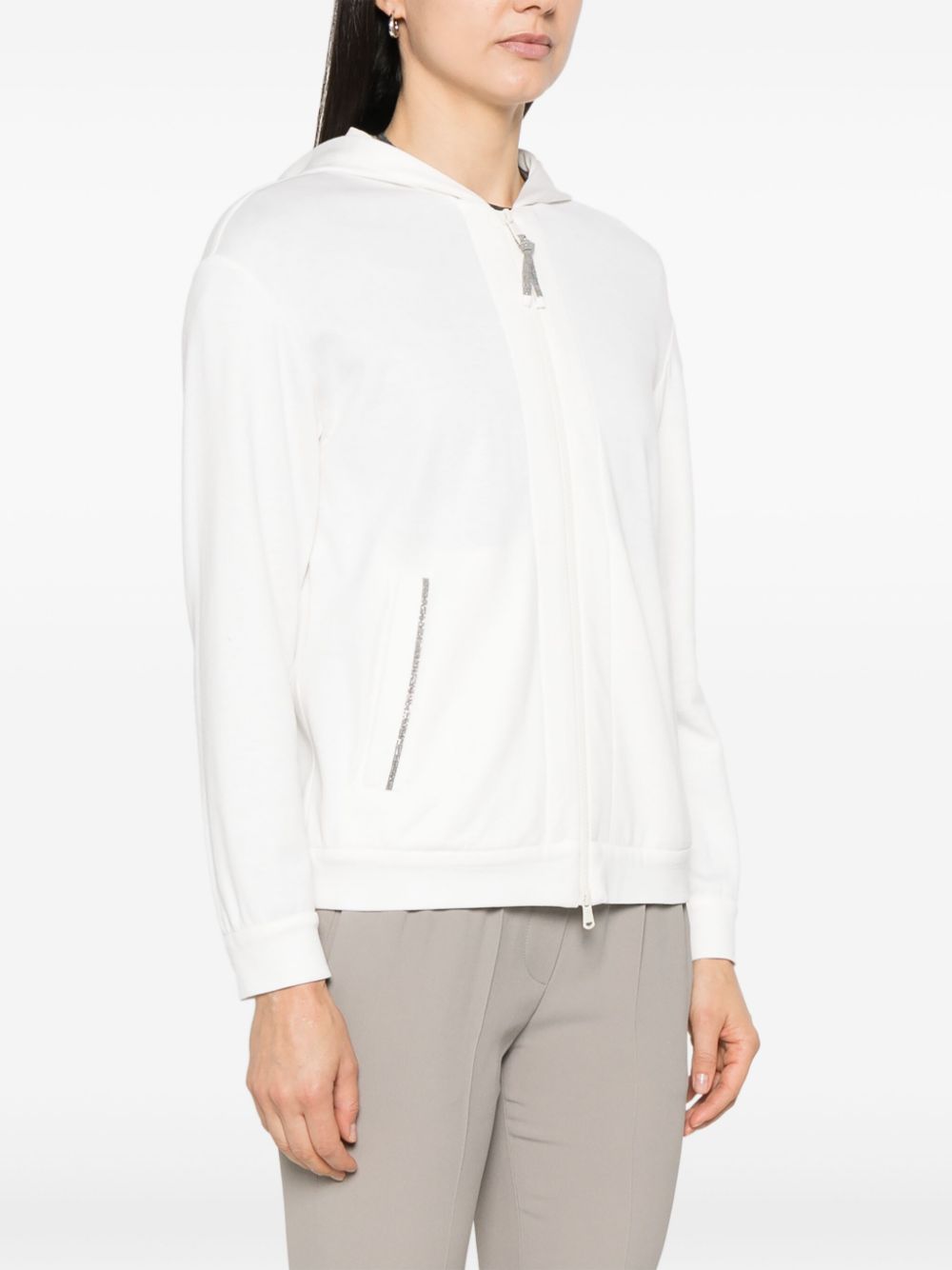 BRUNELLO CUCINELLI Cotton and Silk Blend Hoodie