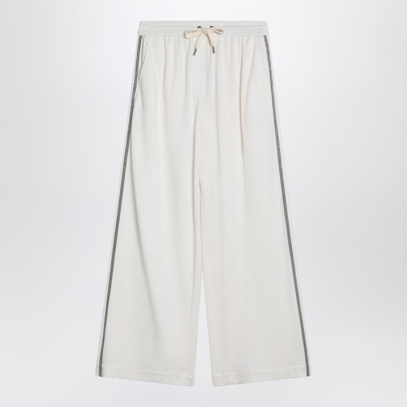 BRUNELLO CUCINELLI Wide Trousers in Cotton and Silk for Women