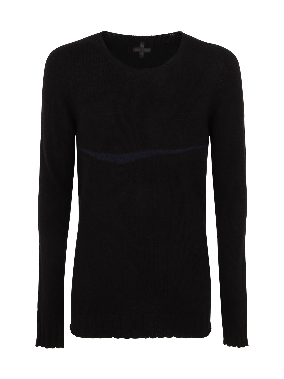 MD75 Wool Cashmere Pullover with Inlay Detail - Men's
