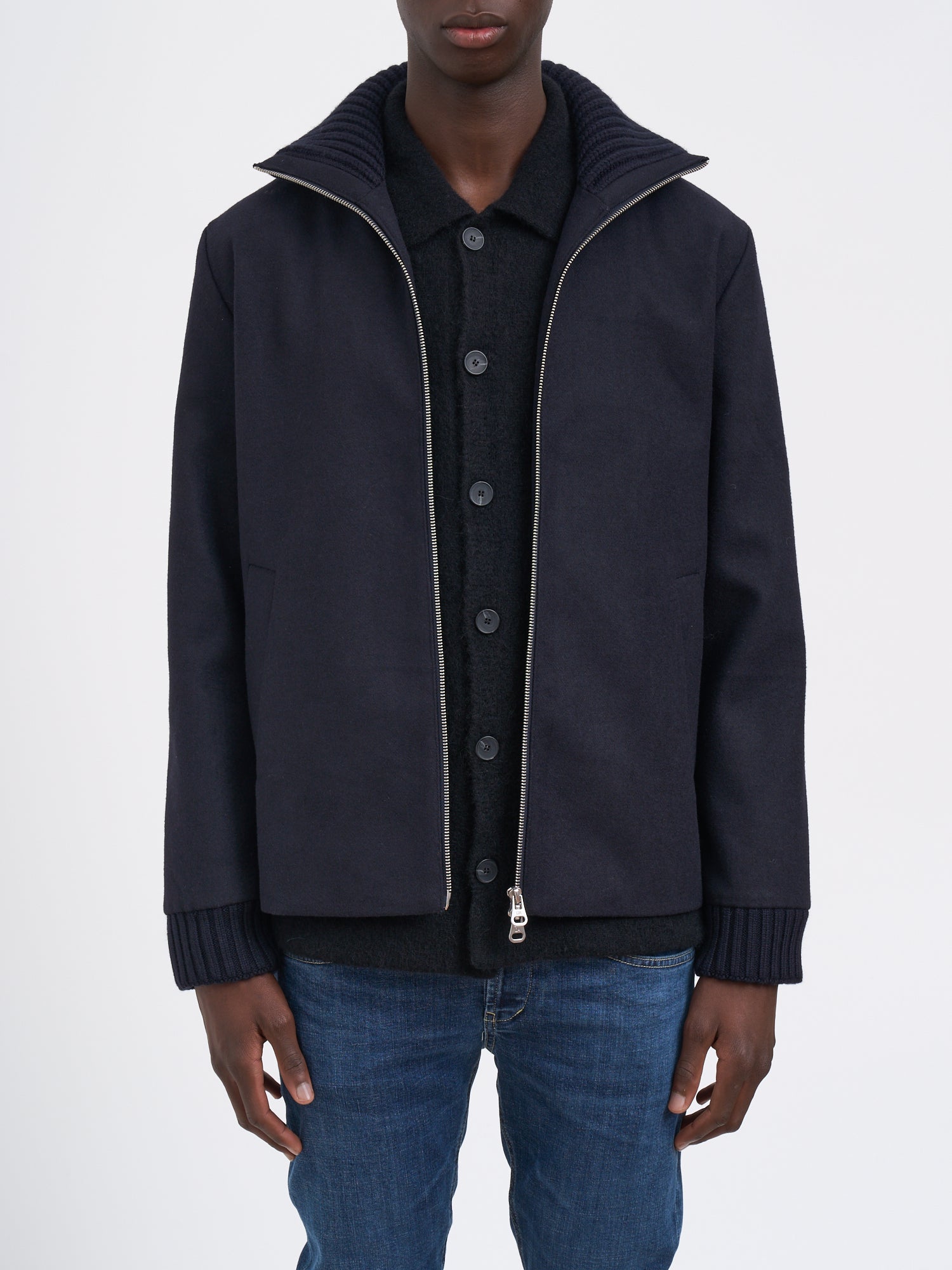 DANIELE ALESSANDRINI Wool Blend Jacket for Men - FW25 Collection