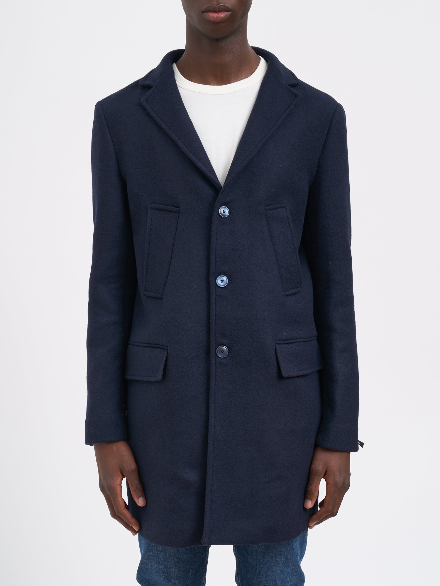 DANIELE ALESSANDRINI Single-Breasted Wool Jacket - Size 50 for Men