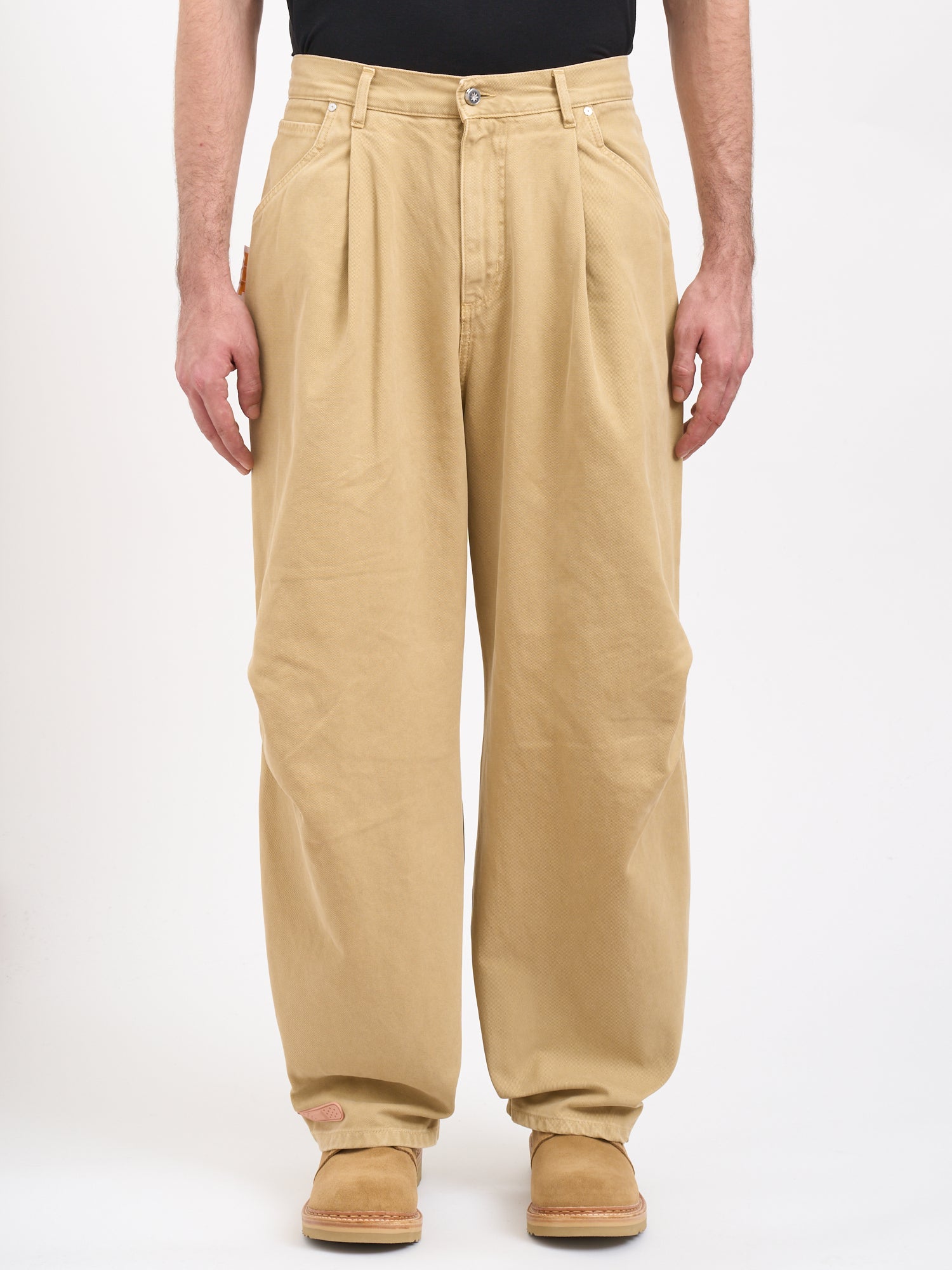 PDF Wide Leg Trousers with Bandana Cuffs - Size 32