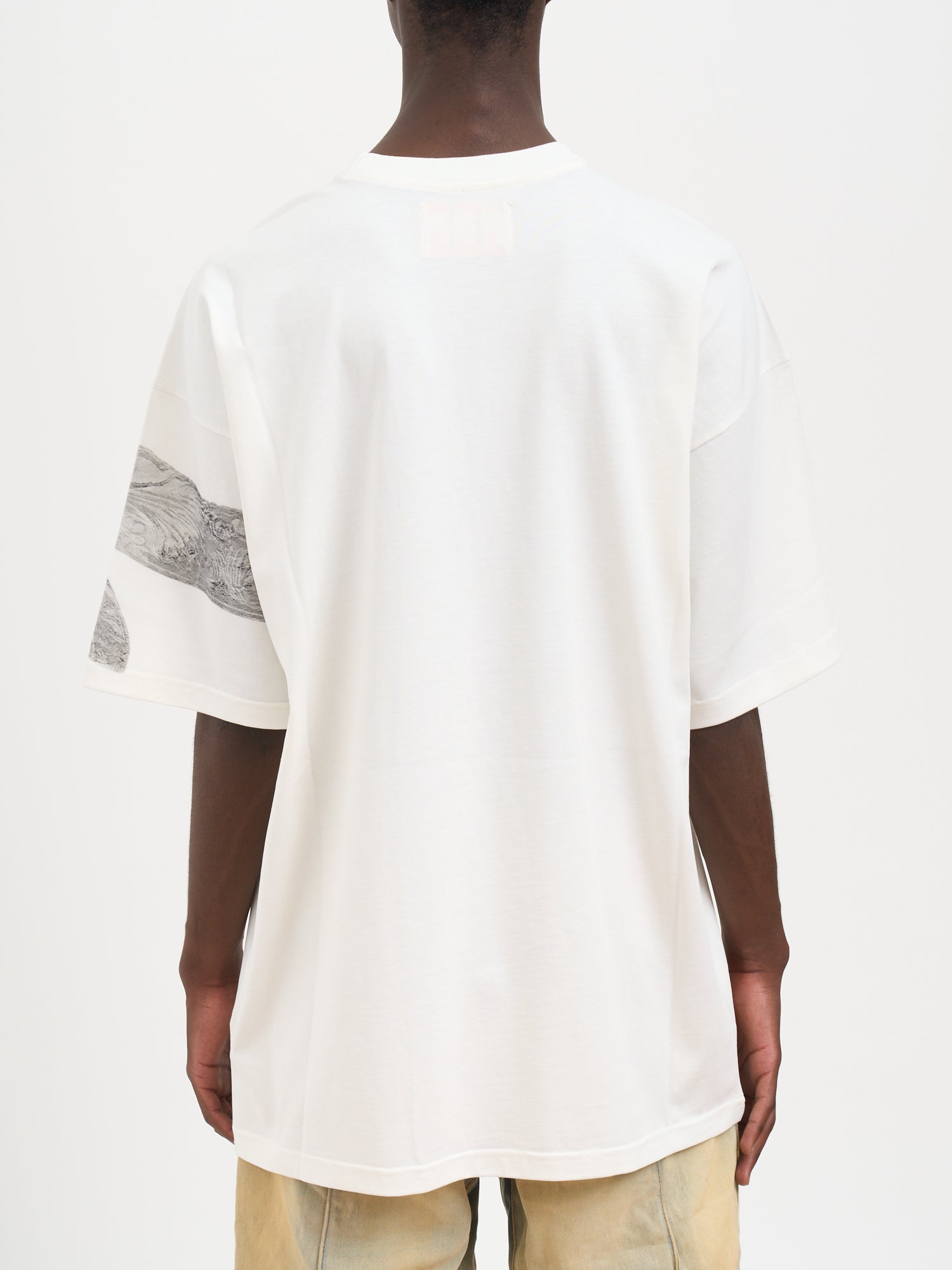 PDF Oversized Crewneck Flake Print T-Shirt - Medium Size