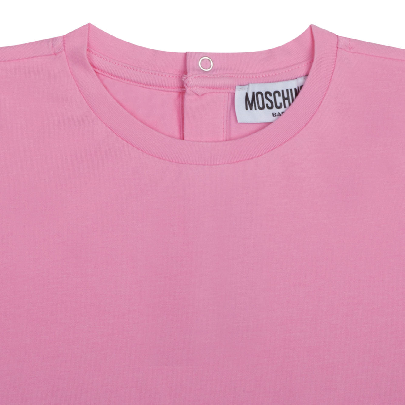 MOSCHINO KIDS Mini Cotton-Lycra-Linen Dress for Girls - SS24 Collection