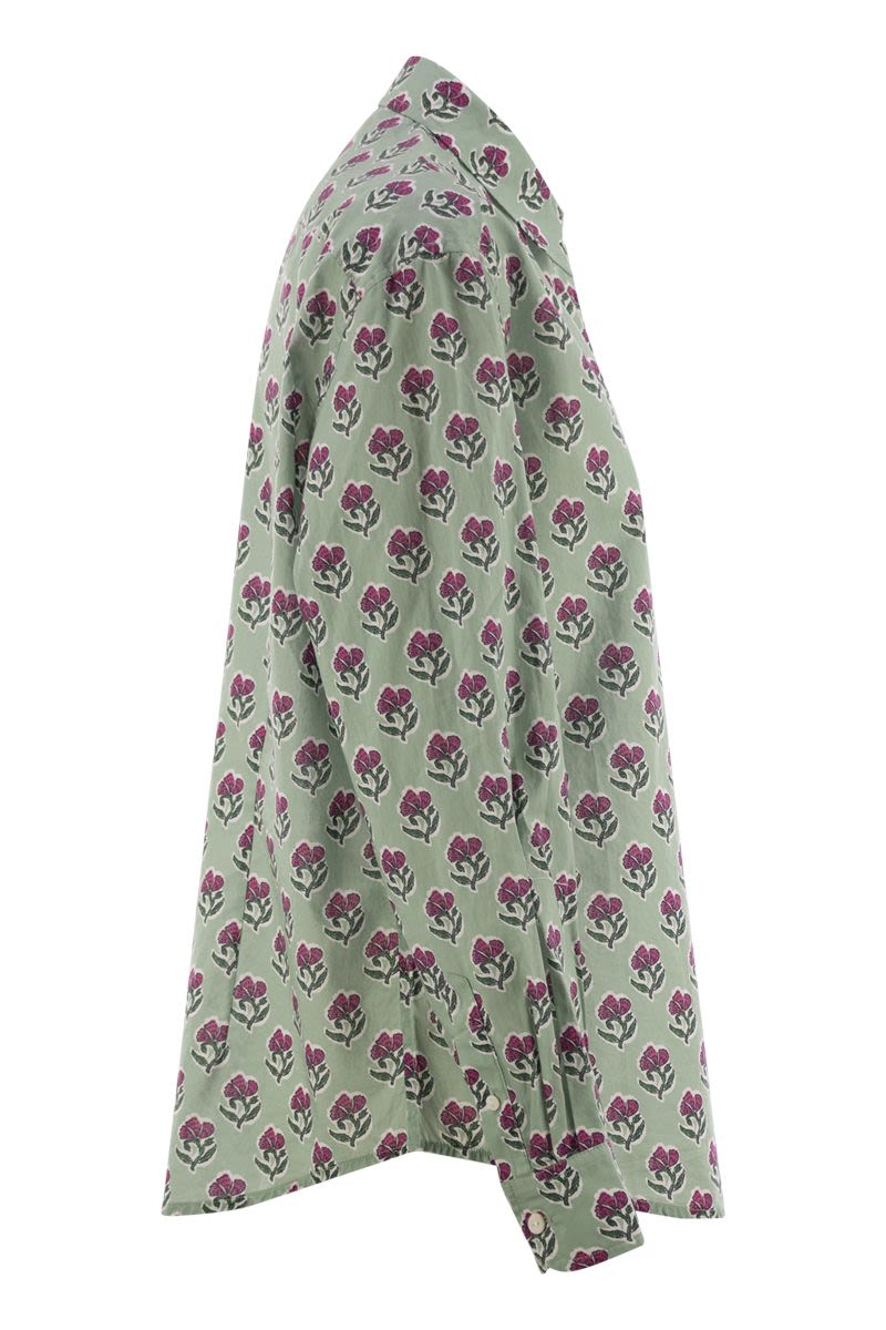 MC2 SAINT BARTH Classic-Fit Mini Flower Print Cotton Shirt