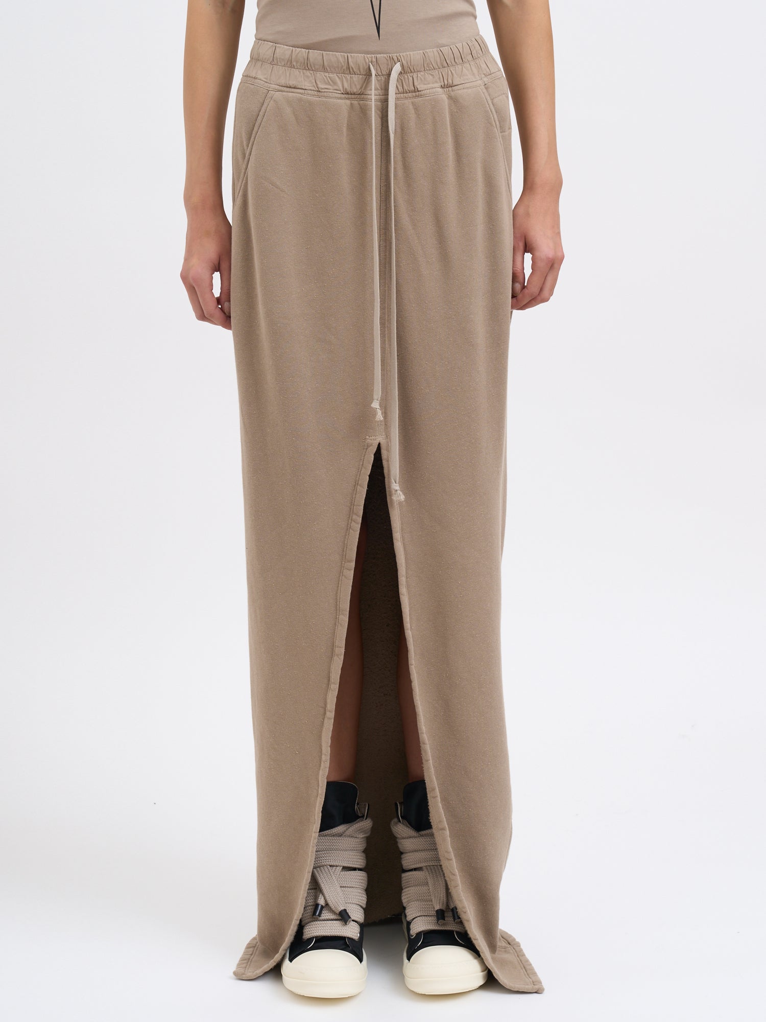 DRKSHDW Fleece Mini Skirt with Front Slit