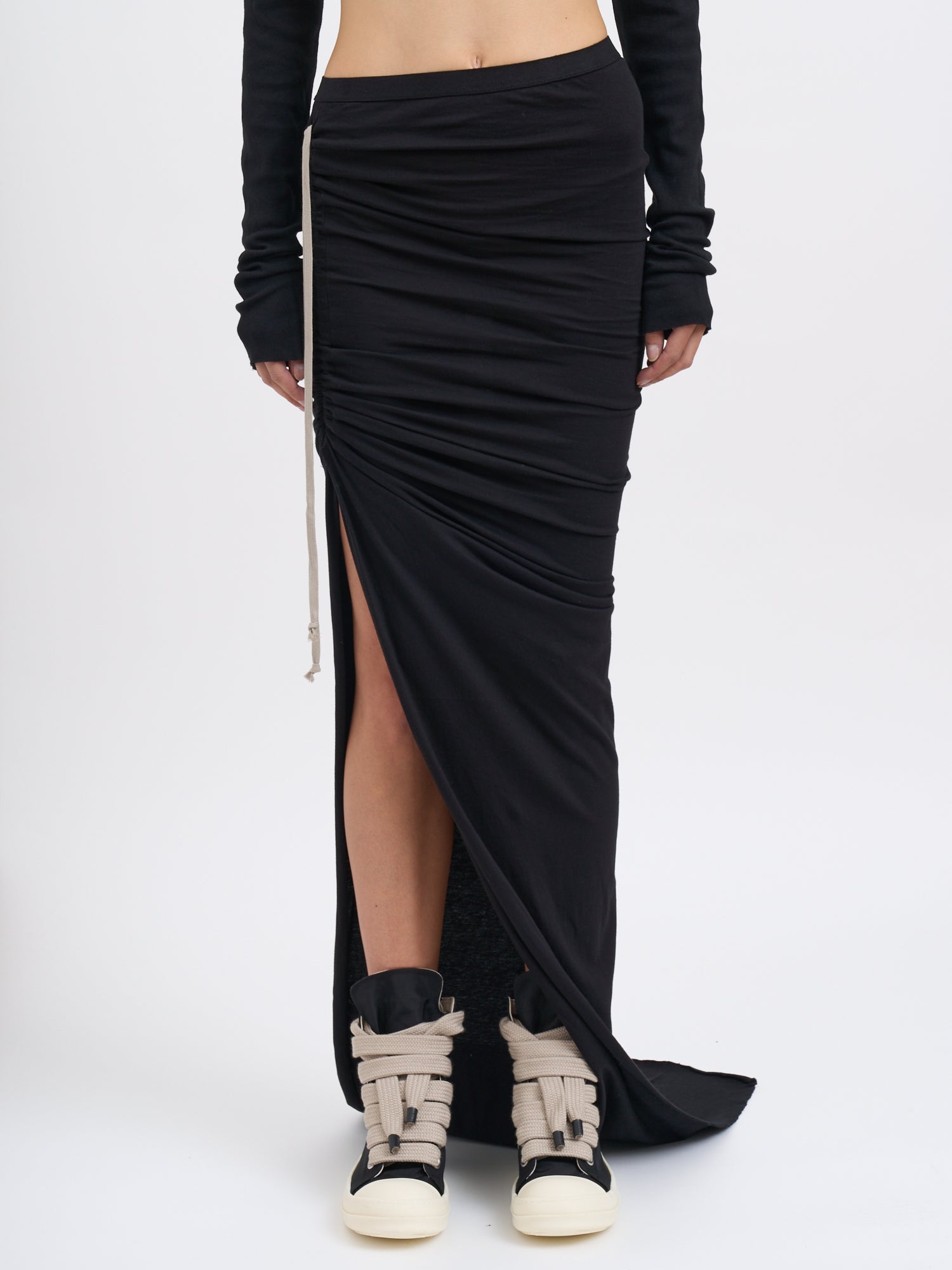 DRKSHDW Long Skirt with Train and Side Slit