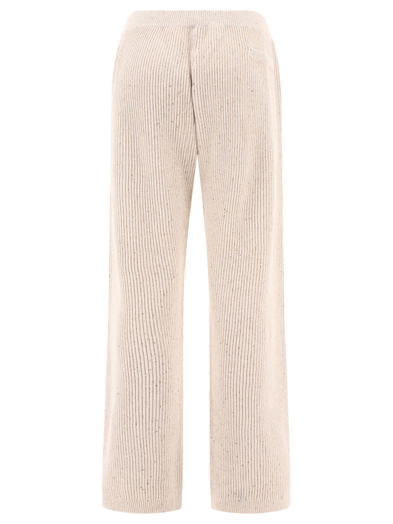 BRUNELLO CUCINELLI Ribbed Sequined Trousers for Women - Spring/Summer