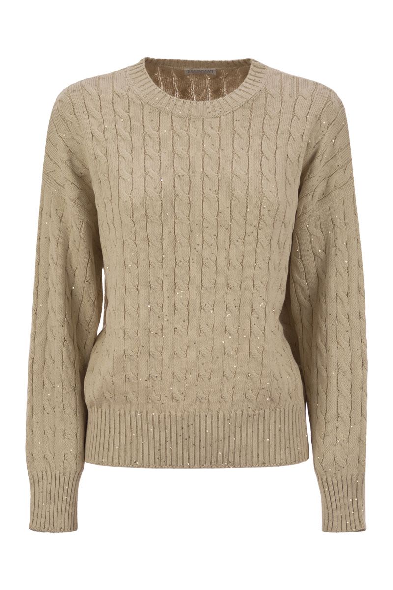 BRUNELLO CUCINELLI Dazzling Cables Knit T-Shirt