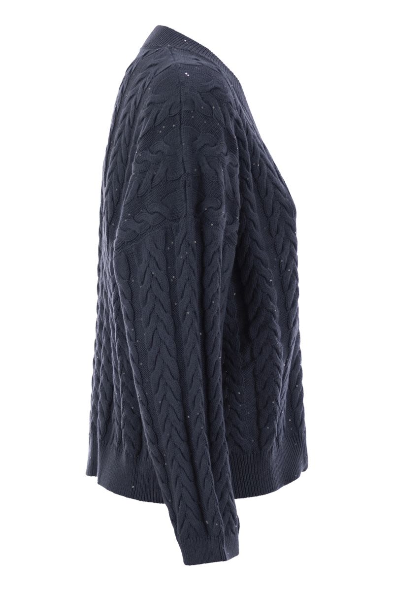 BRUNELLO CUCINELLI Dazzling Double Cable Cotton T-Shirt