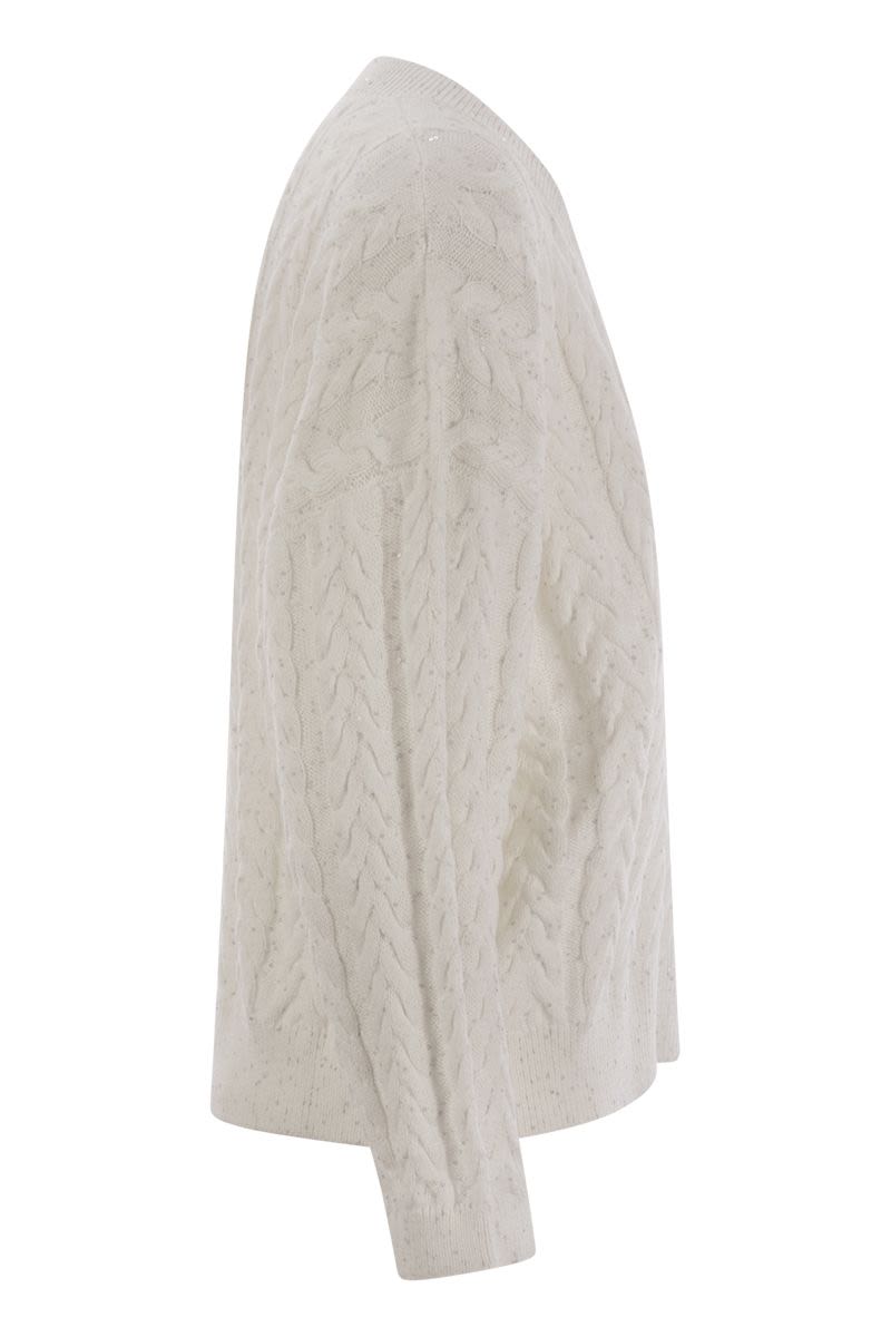 BRUNELLO CUCINELLI Dazzling Double Cable Cotton T-Shirt - SS25