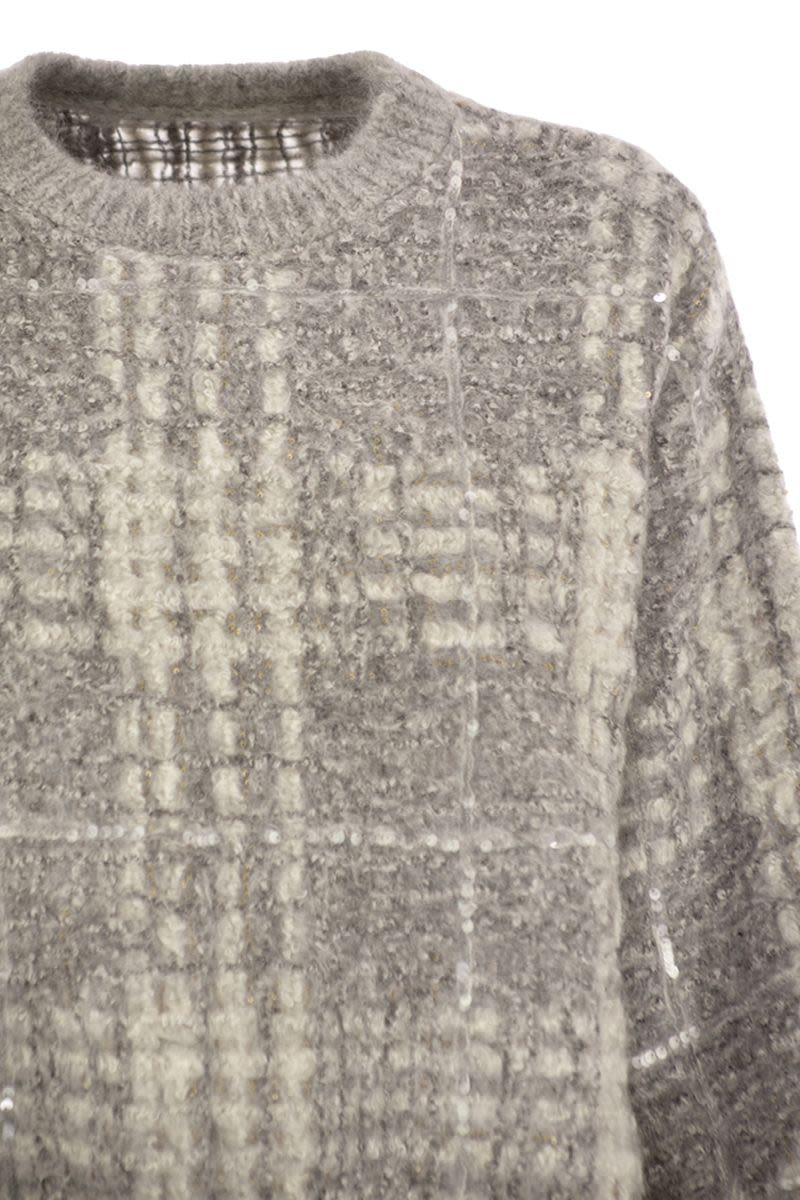 BRUNELLO CUCINELLI Dazzling Knit Sweater in Mohair, Alpaca and Wool