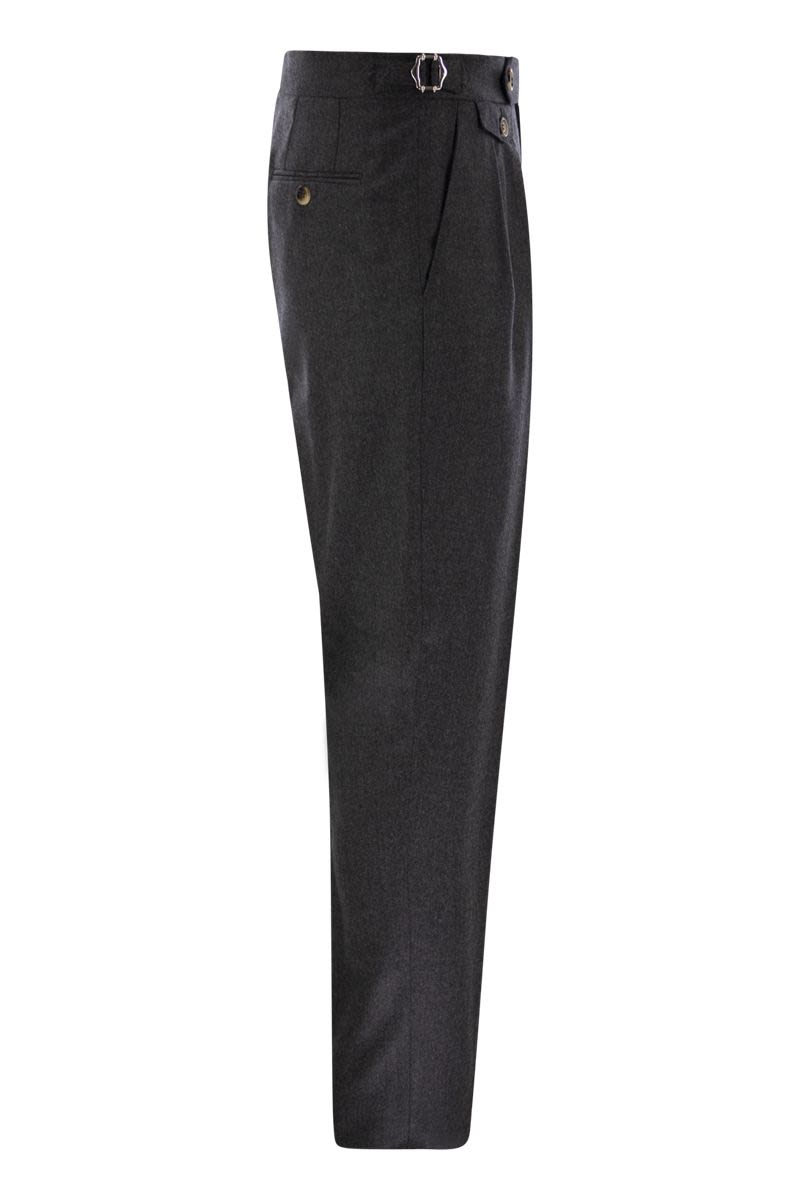 BRUNELLO CUCINELLI Tailor-Fit Men’s Trousers in Virgin Wool Canvas
