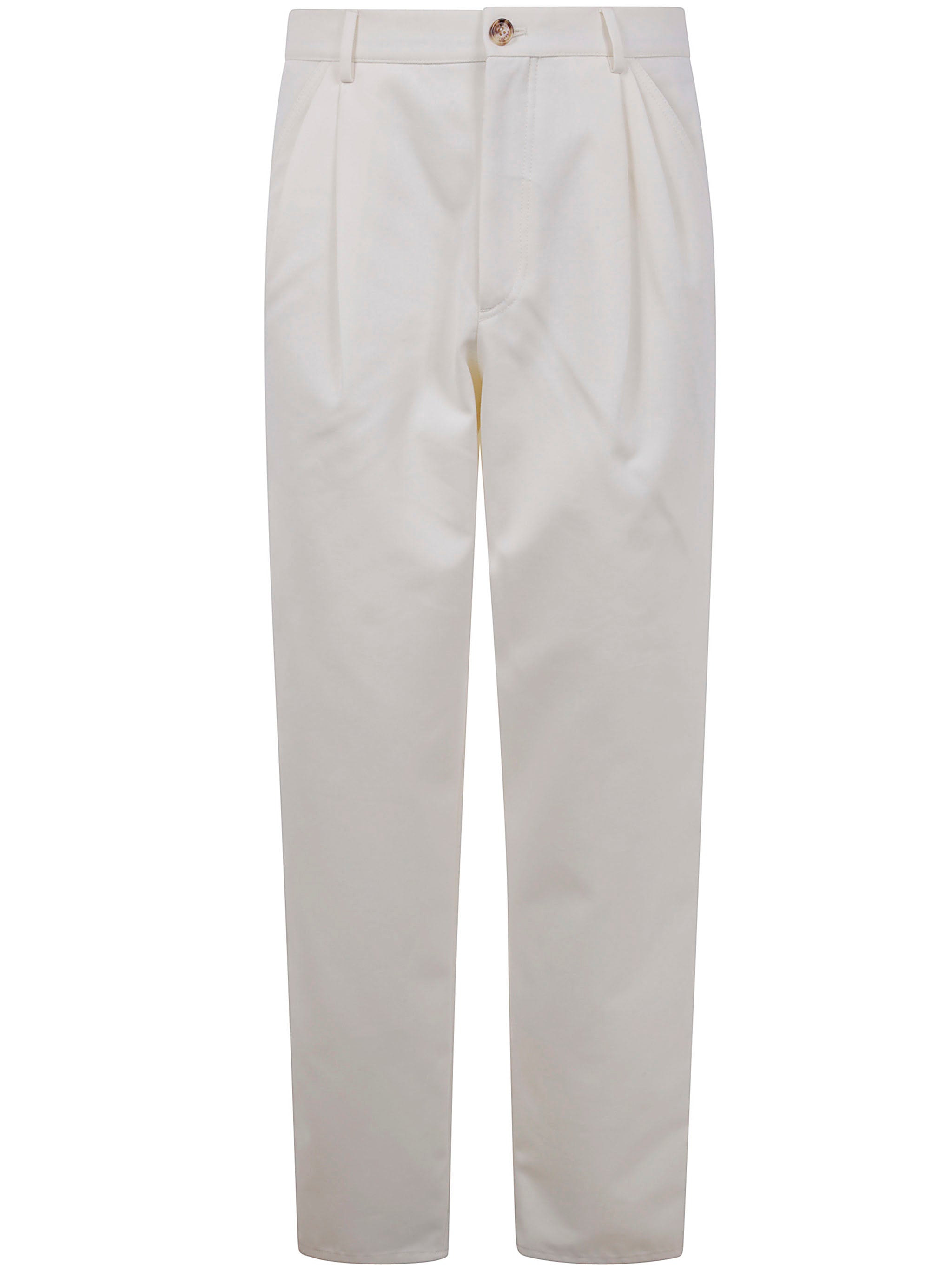 BRUNELLO CUCINELLI Double Pleat Chino Trousers for Men - FW25 Collection
