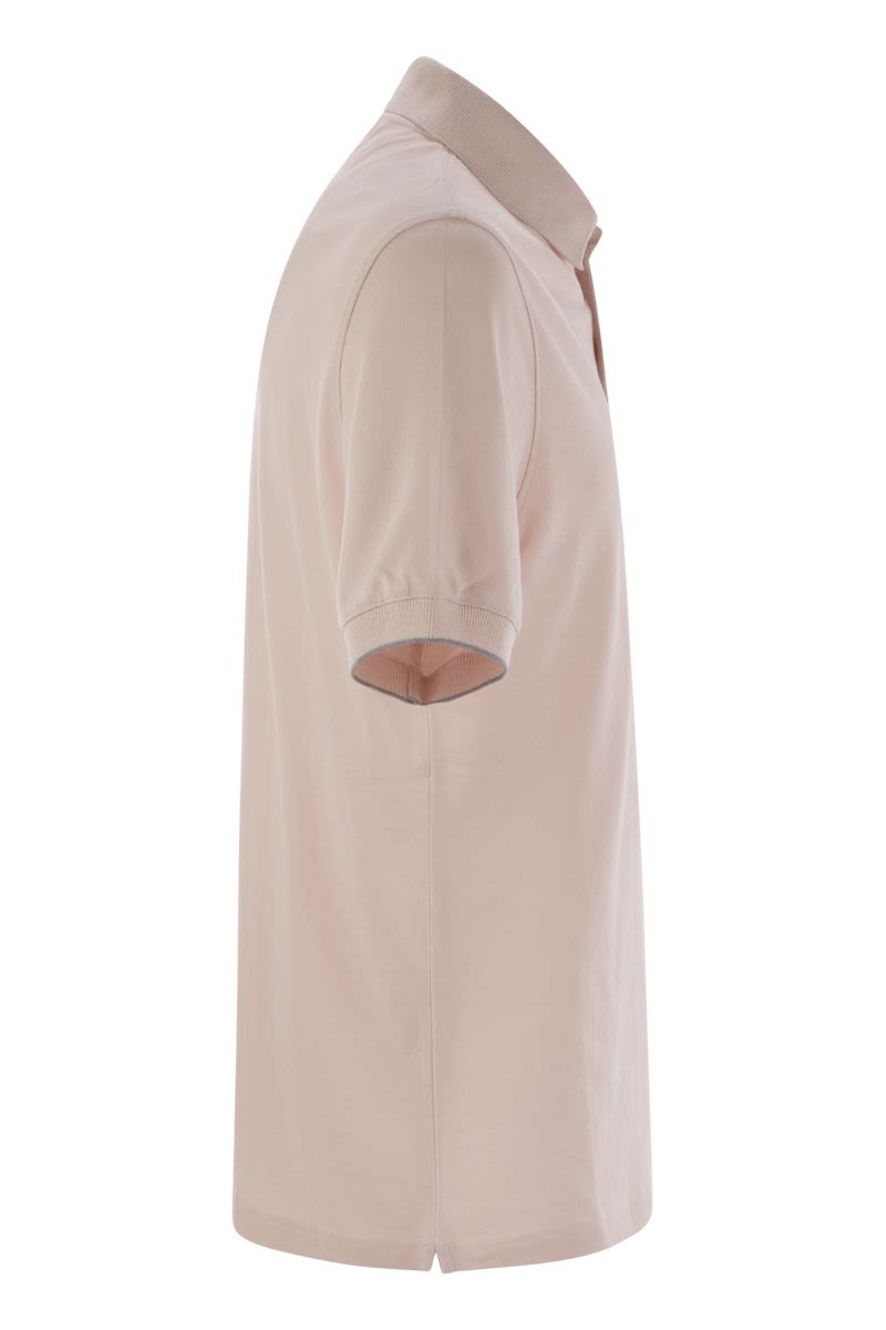 BRUNELLO CUCINELLI Cotton Polo Shirt with Printed Logo – Men's SS25