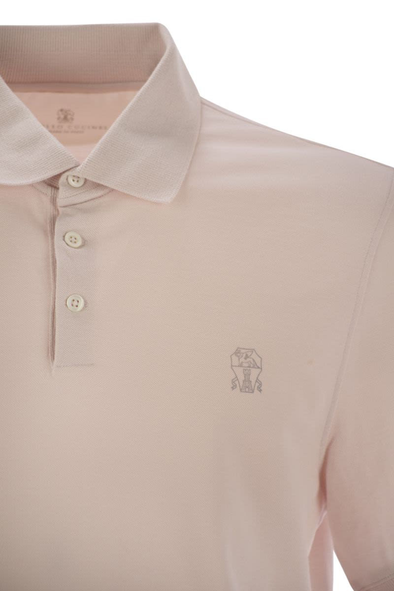 BRUNELLO CUCINELLI Cotton Polo Shirt with Printed Logo – Men's SS25