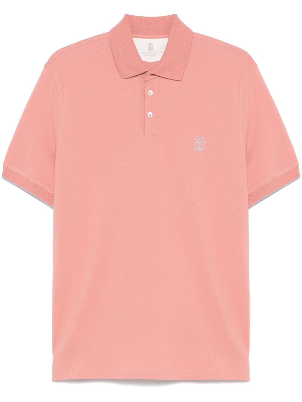 BRUNELLO CUCINELLI Cotton Polo Shirt with Printed Logo