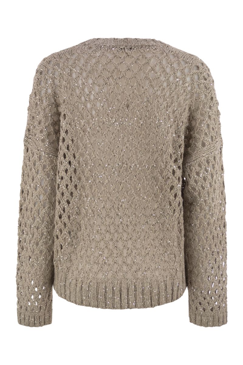 BRUNELLO CUCINELLI Dazzling Net Silk and Linen T-Shirt