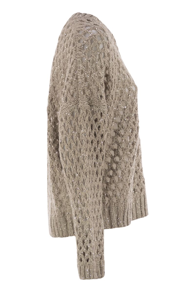 BRUNELLO CUCINELLI Dazzling Net Silk and Linen T-Shirt