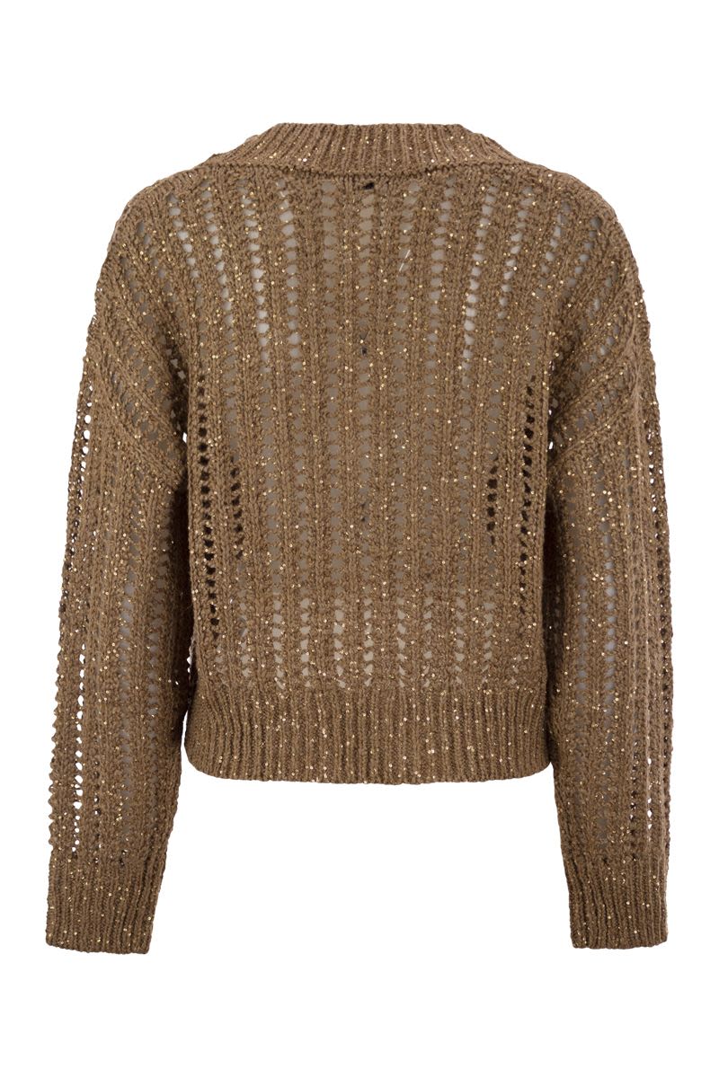 BRUNELLO CUCINELLI Silk and Linen V-Neck Sweater