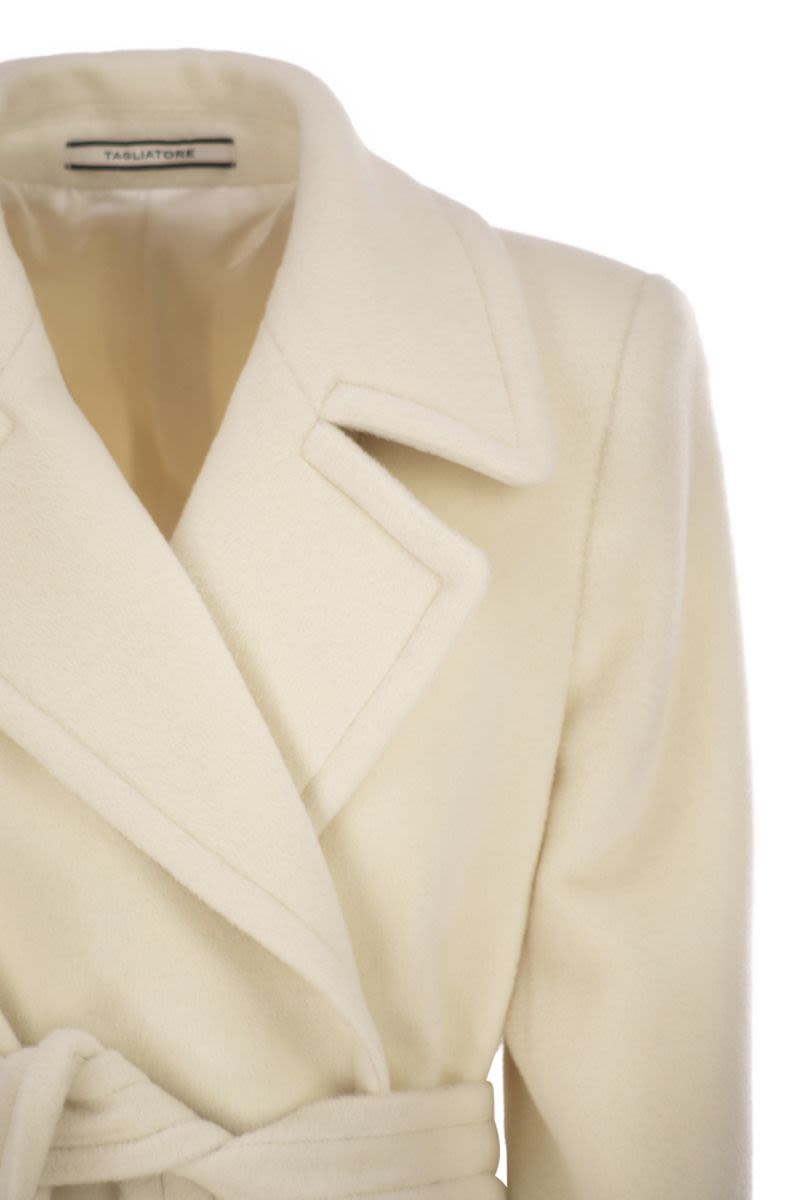 TAGLIATORE Virgin Wool Maxi Jacket for Women