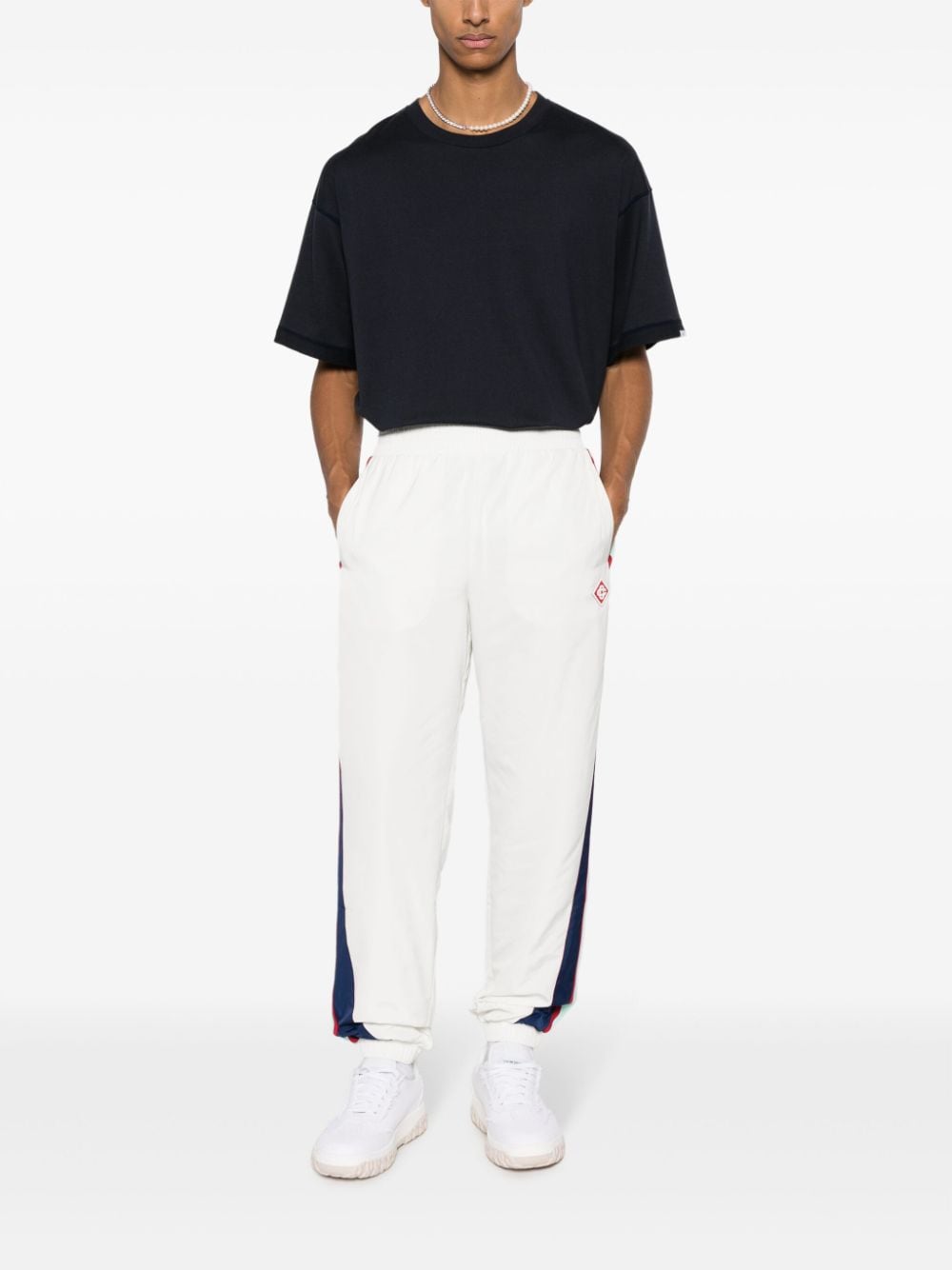 CASABLANCA Logo Patch Side Stripe Track Pants