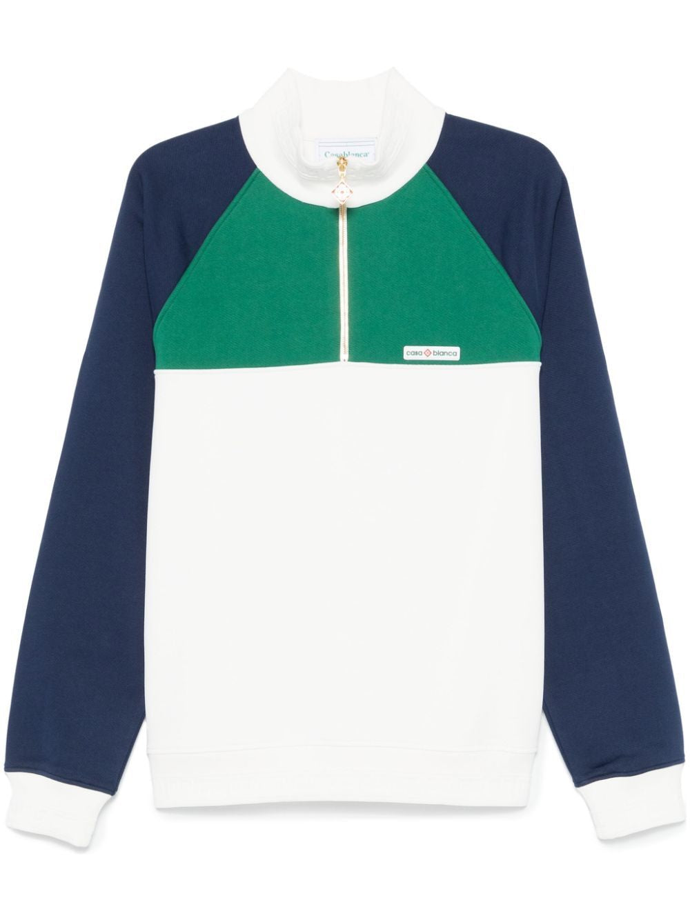 CASABLANCA Men's 1/4 Zip Colourblock Sweatshirt