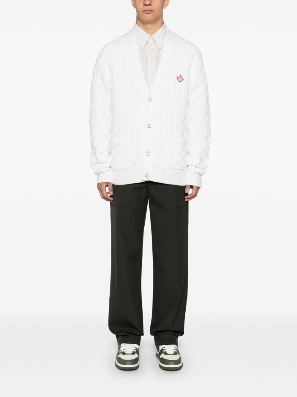 CASABLANCA Column Stitch Cardigan for Men