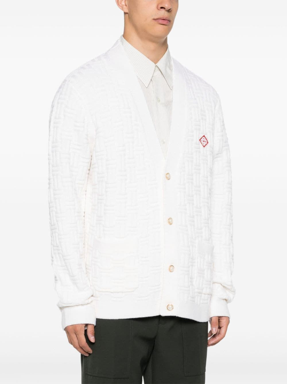 CASABLANCA Column Stitch Cardigan for Men